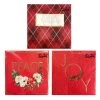 Oceana By Event 20pk Classic Red Foil Christmas Napkins 33X33cm 3PLY