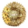 Everything Party By Event Deluxe Gold Tinsel Wreath With Merry Christmas Sign