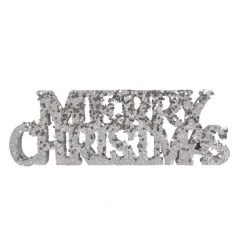 Everything Party By Event Silver Sequin Merry Christmas Sign - 30cm