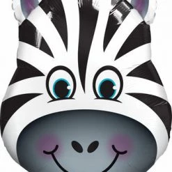 Qualatex Balloons 32" Zebra Head SuperShape Foil Balloon