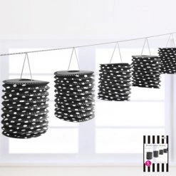 Everything Party 5pc Decorative Dotty Paper Lantern Garland General Decoration
