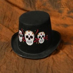 Everything Party Day Of The Dead Top Hat