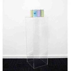 Everything Party All Birthday Party Hire - Clear Acrylic Plinth 90cm Square