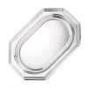 Alpen By Event 2pk Deluxe Metallic Silver Medium Round Octagonal Platters 45cm