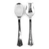 Everything Party 2pk Stainless Steel Look Silver Plastic Salad Servers