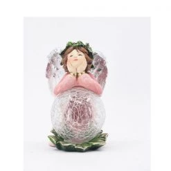 Pacific Wholesale Ceramic Christmas Angel Decoration With LED Lights