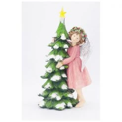 Pacific Wholesale By Event Ceramic Christmas Angel Decoration With LED Lights - Large