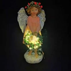 Pacific Wholesale By Event Ceramic Christmas Angel Decoration With LED Lights
