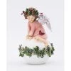 Pacific Wholesale Ceramic Christmas Angel Decoration With LED Lights