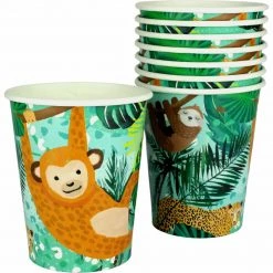 Artwrap All Birthday 8pk Wild Jungle Safari Paper Cups