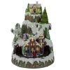 Everything Party Animated Christmas Village Musical LED Snowy Mountain With Rotating Train Skaters And Tree By Event