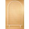 Everything Party Party Hire - 2.1m*1.2m White Round Top Metal Square Mesh Backdrop Balloon Arch Stand