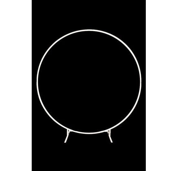 Everything Party All Birthday Party Hire - 1.5m White Metal Circle Backdrop Balloon Arch Stand