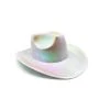 JD Party Metallic Cowboy Hat - White By Theme