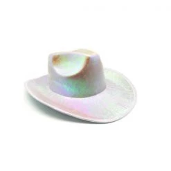 JD Party Metallic Cowboy Hat - White By Theme