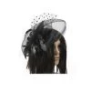 Everything Party Deluxe Fascinator With Feather And Veil - Black