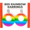 JD Party By Event 80s Neon Rainbow Clip-on Earrings