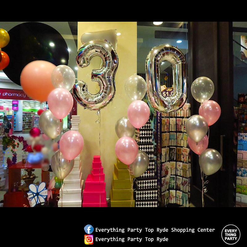 Everything Party 30th Birthday Helium Balloon Bouquet Balloons