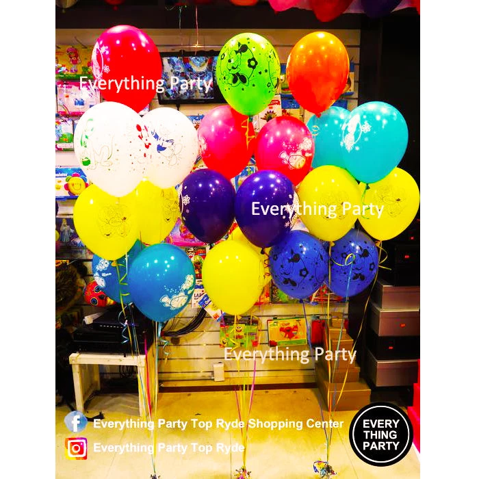Everything Party Balloons Disney Mickey & Minnie Mouse Birthday Helium Balloon Bouquet