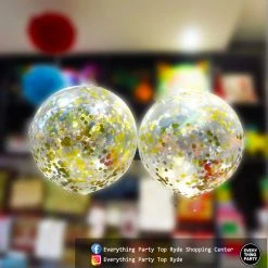 Everything Party 3ft Jumbo Confetti Balloon With Gold & Silver Confetti Bouquet Balloons