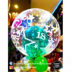Everything Party Balloons 18th Birthday Double Bubbles Helium Balloon