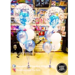 Everything Party 40th Birthday Helium Bubble Balloon Bouquet Balloons