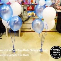 Balloons 11" Qualatex Plain Latex Balloon - Round Pearl Azure Blue