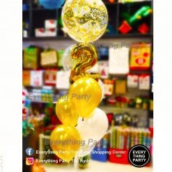 Everything Party Balloons 2nd Anniversary Helium Balloon Bouquet
