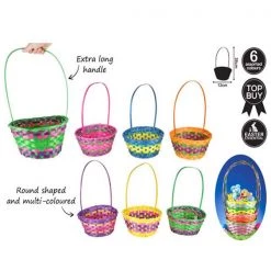Everything Party Round Easter Bamboo Basket