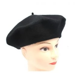 Everything Party Felt Beret Hat - Black Costume Accessories