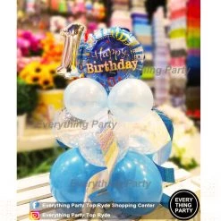Everything Party Balloons 1st Birthday Boy Table Balloon Arrangement