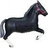 Everything Party 110cm Supershape Foil Horse Balloon - Black Balloons