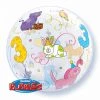 22" Qualatex 3rd Birthday Cuddlu Pet Bubbles Balloon Balloons