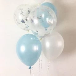 Balloons 11" Qualatex Plain Latex Balloon - Round Pearl Light Blue