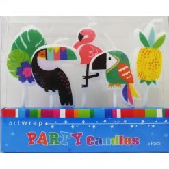 Ellie 5pk Tropical Party Candles By Theme