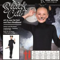 Everything Party Kids - Karnival Deluxe Black Cat Girl Costume