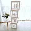 Everything Party Balloon Arch & Garland 'BABY' White Boxes Transparent Baby Shower Balloon Boxes