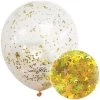 Everything Party 3pk Iridescent Gold Star Confetti Balloons