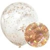 Everything Party 3pk Iridescent Rose Gold Star Confetti Balloons