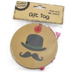 Everything Party 6pk Moustache Gift Tag