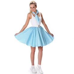 Everything Party Adult Deluxe 1950's Blue Polka Dot Costume