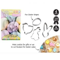 Everything Party 4pk Easter Shapes Cookie Cutters By Event
