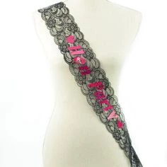 Trademart Hen's Party Lace Sash By Theme