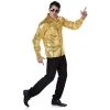 Oceana Adult Gold Sequined Disco Shirt
