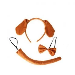Everything Party 3pc Animal Dress Up Set - Brown Dog Costume