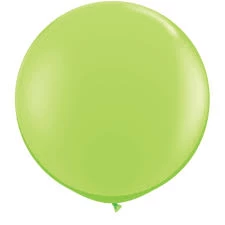 3ft Qualatex Plain Latex Balloon - Round Fashion Lime Green Balloons