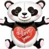 Everything Party Balloons 43" Panda Shape Foil Balloon With I Love You
