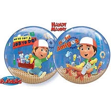 Everything Party Balloons 22" Qualatex Licensed Disney Handy Manny Bubbles Balloon