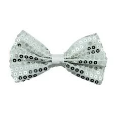 Everything Party Silver Sequin Bow Tie By Theme