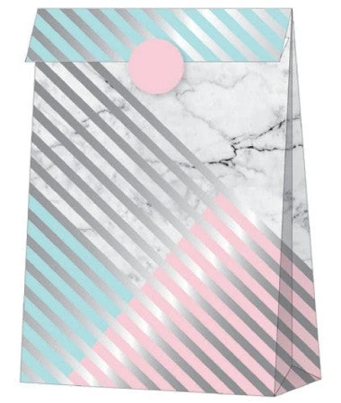 Everything Party 8pk Marble Party Treat Bags With Seals All Birthday